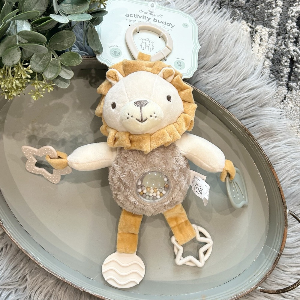 Dreamgro Activity Buddy Lion With Teethers And Rattle Components - Soother